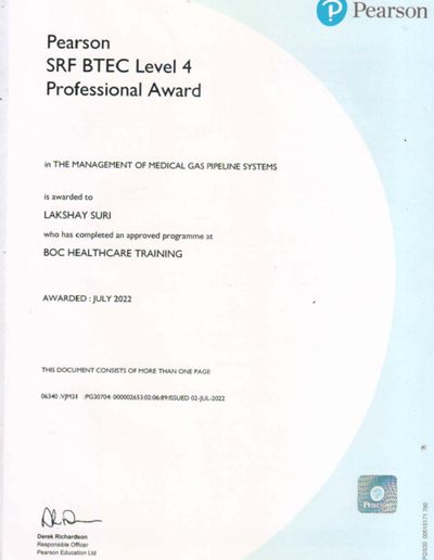 Pearson Certificate